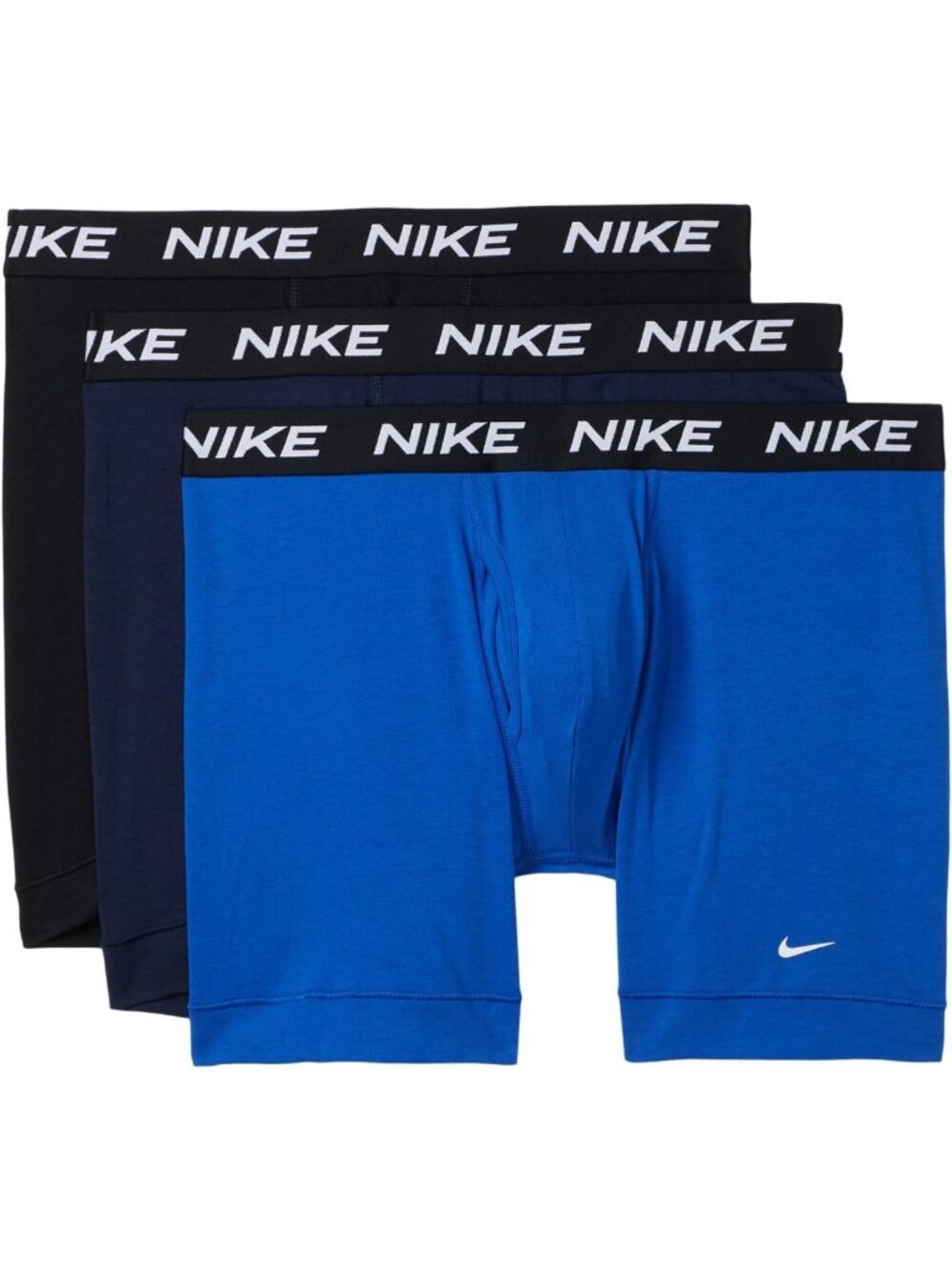 Comfortable Cotton Stretch Boxer Briefs with Fly - Men's 3-Pack Underwear Set